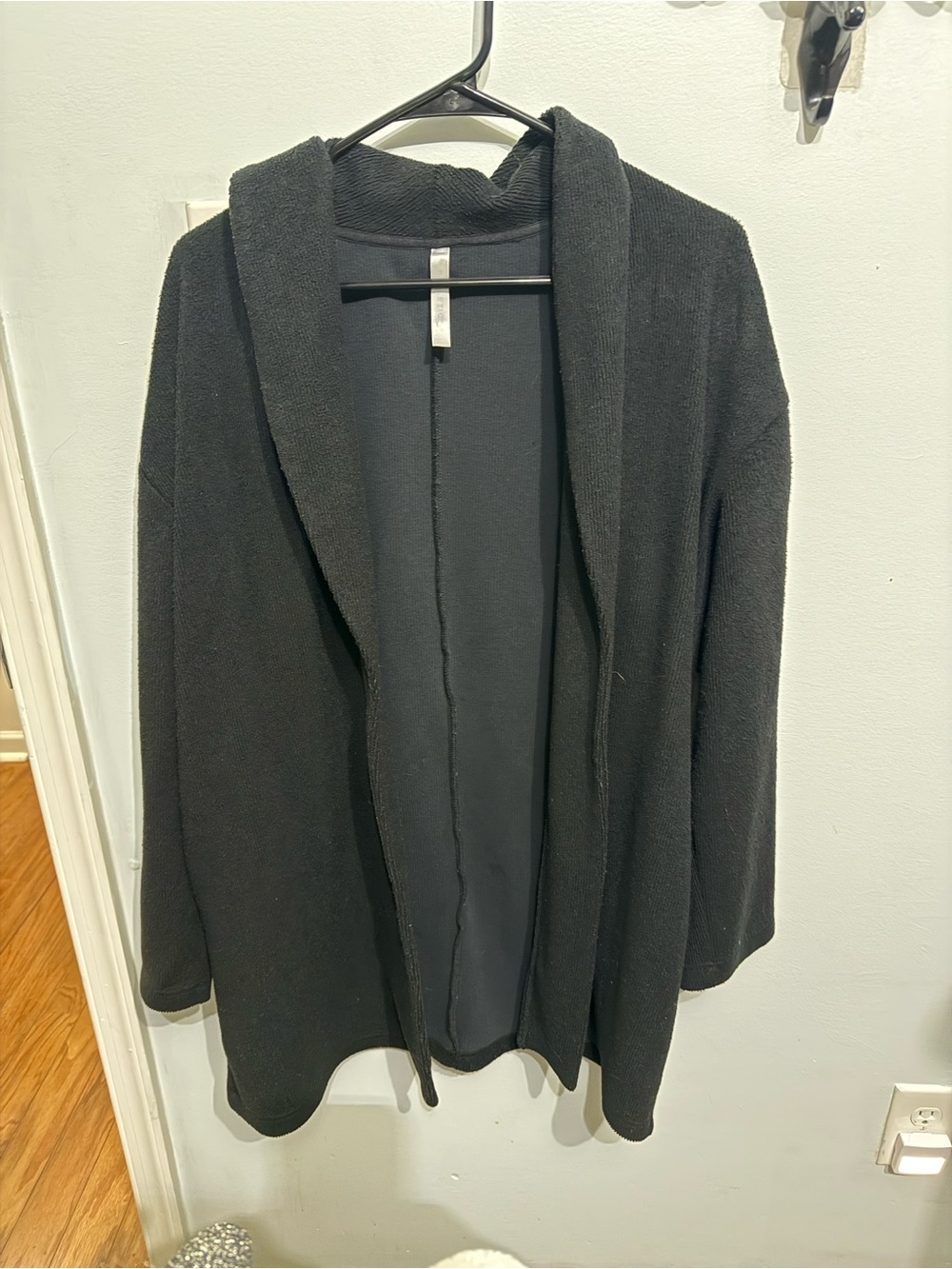 Fabletics Year Round Terry Black Cardigan